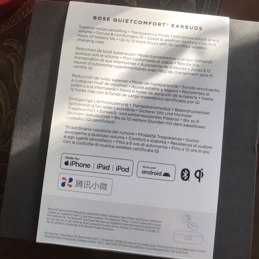 brand new Bose quiet comfort ear buds
